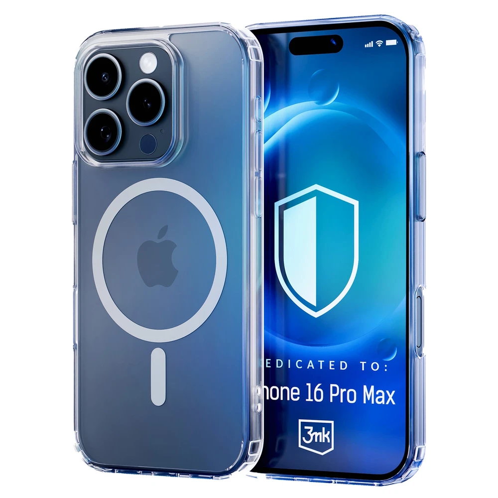 3MK MagDėklas Apple iPhone 16 Pro Max 6.9" skaidrus, suderinamas su MagSafe