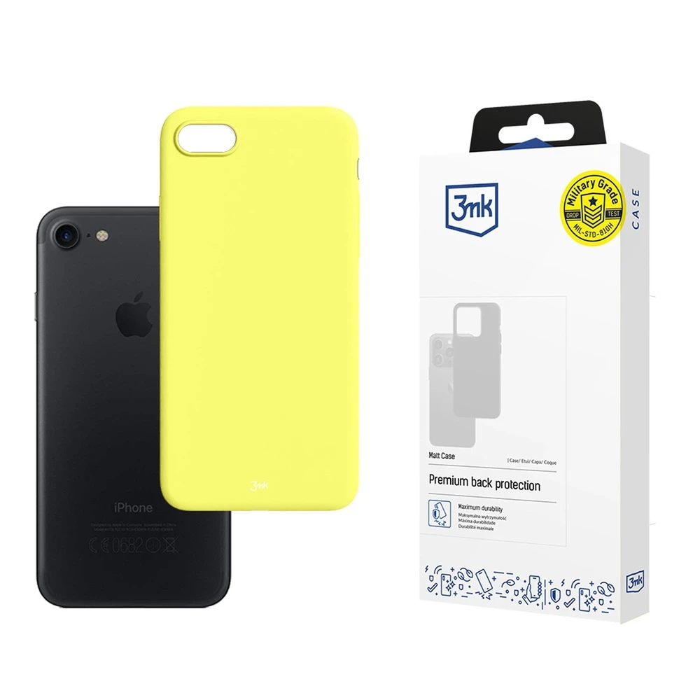 3mk Matt Apple iPhone 7 / 8 / SE 2020 / SE 2022 - dėklas telefonui geltonos spalvos
