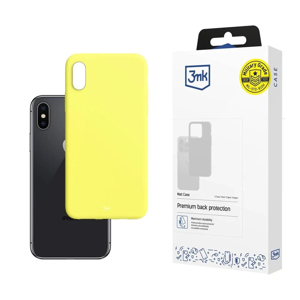 3Mk Protection 3mk matinis dėklas, skirtas iPhone X / XS - geltonas