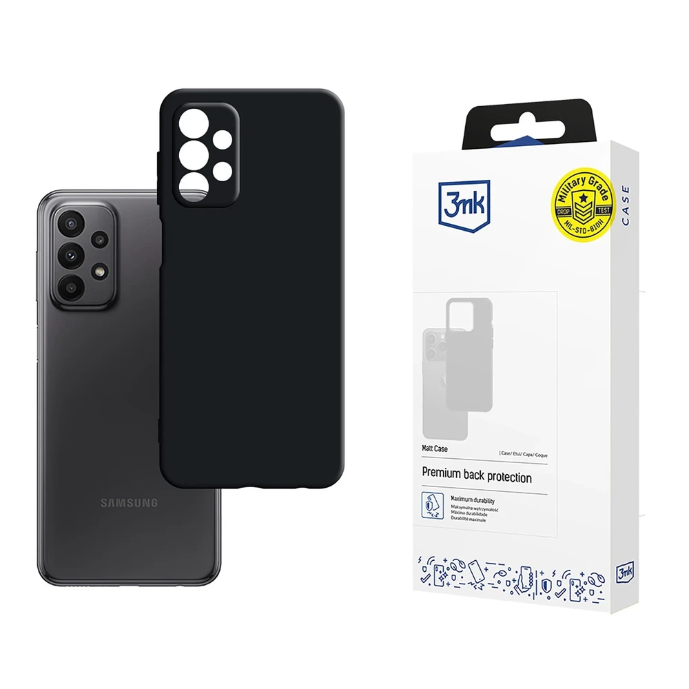 Dėklas 3mk Matt Case Samsung A235 A23 4G/A236 A23 5G juodas