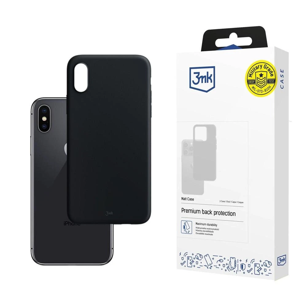 Dėklas 3MK Matinis CASE IPHONE X / XS Juodas