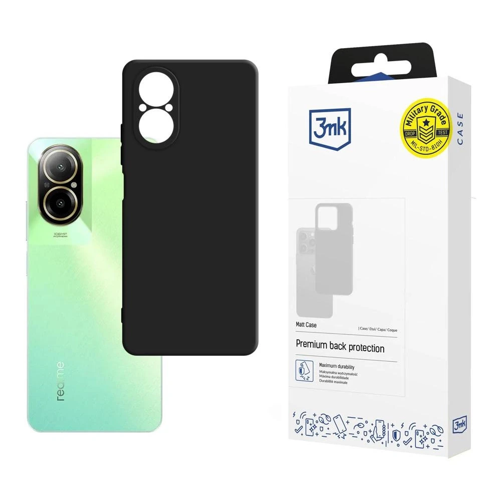 3mk Matt Realme C67 - dėklas telefonui juodos spalvos
