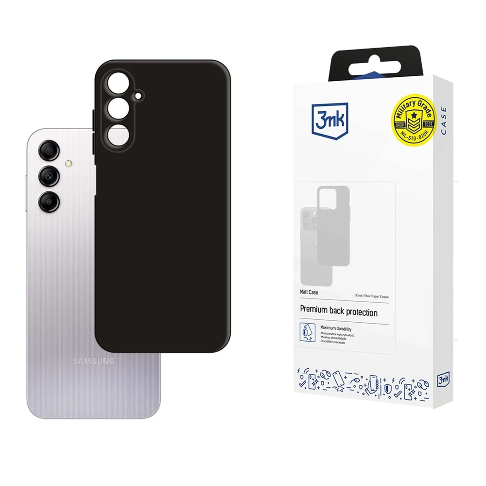 Dėklas 3mk Matt Case Samsung A145 A14 4G/A146 A14 5G juodas