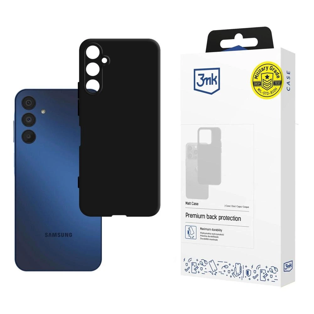 Dėklas 3mk Matt Case Samsung A155 A15 4G/A156 A15 5G juodas