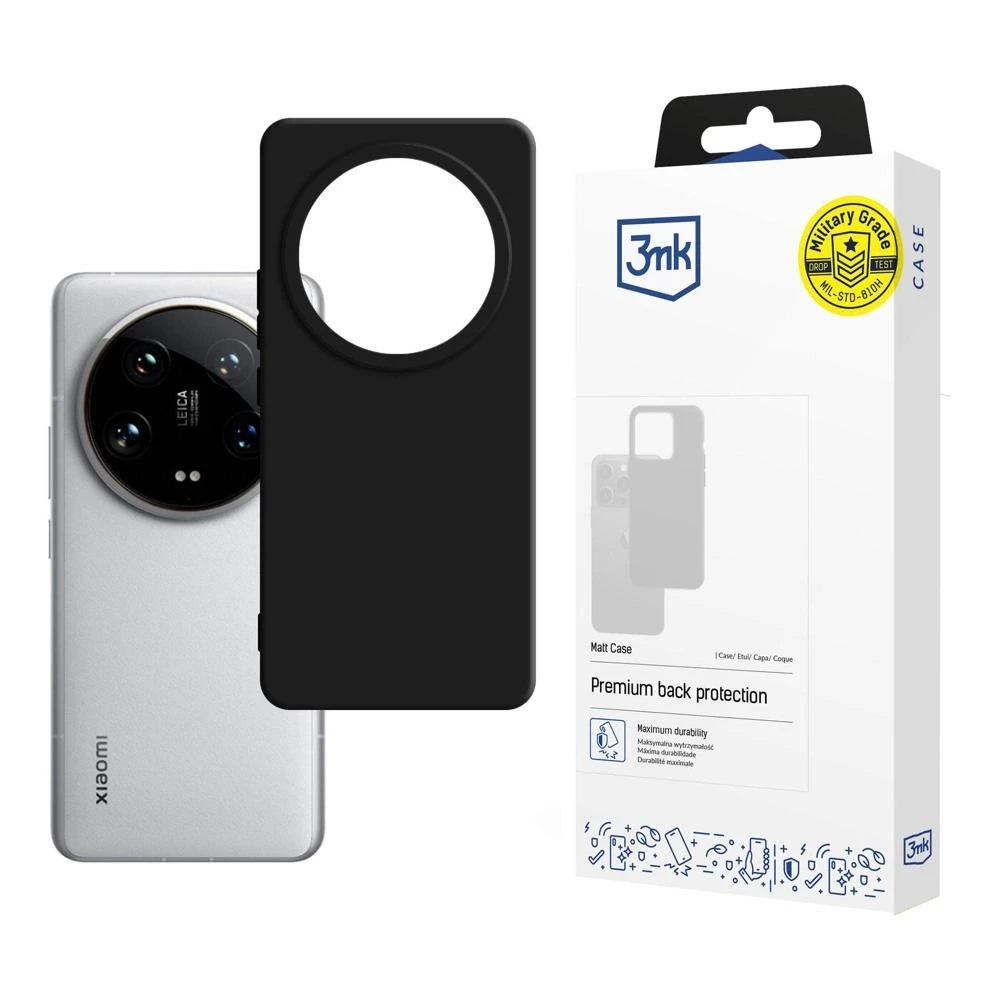 Dėklas 3mk Matt Case Xiaomi 14 Ultra juodas