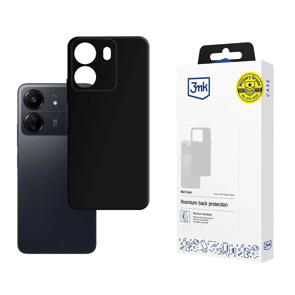 Dėklas 3mk Matt Case Xiaomi Redmi 13C/Poco C65/Poco M6 5G juodas