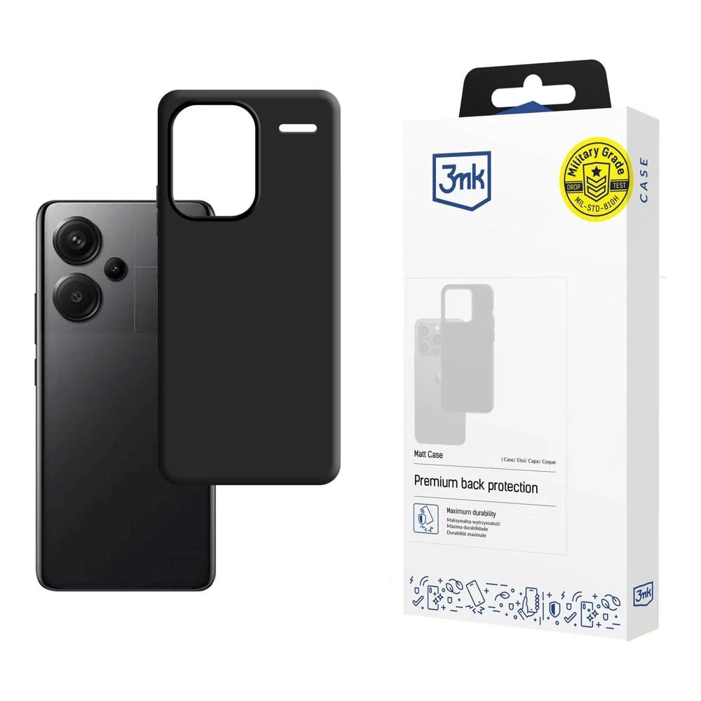 Dėklas 3mk Matt Case Xiaomi Redmi Note 13 Pro Plus 5G juodas
