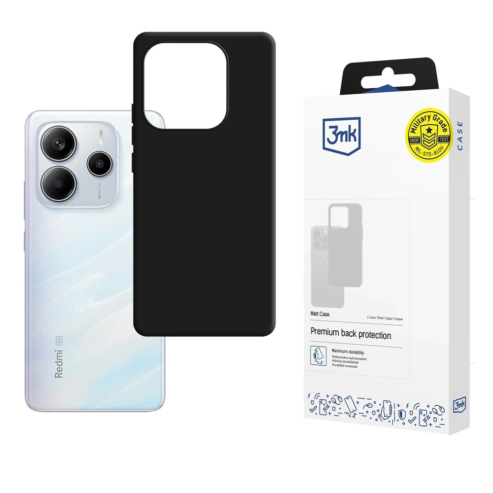 Dėklas 3mk Matt Case Xiaomi Redmi Note 14 5G juodas