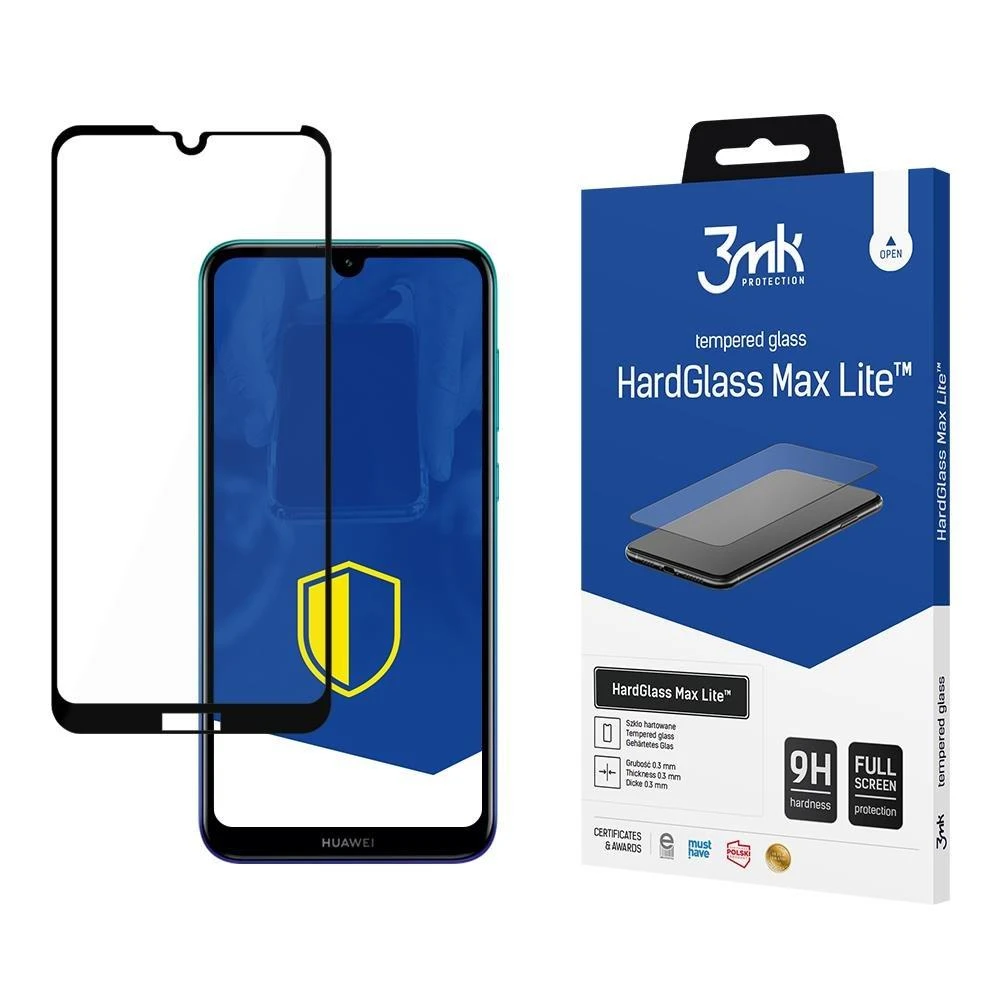 3MK kietas stiklas MAX LITE HUAWEI Y7 2019 / Y7 PRIME 2019 / HONOR 8C Juodas