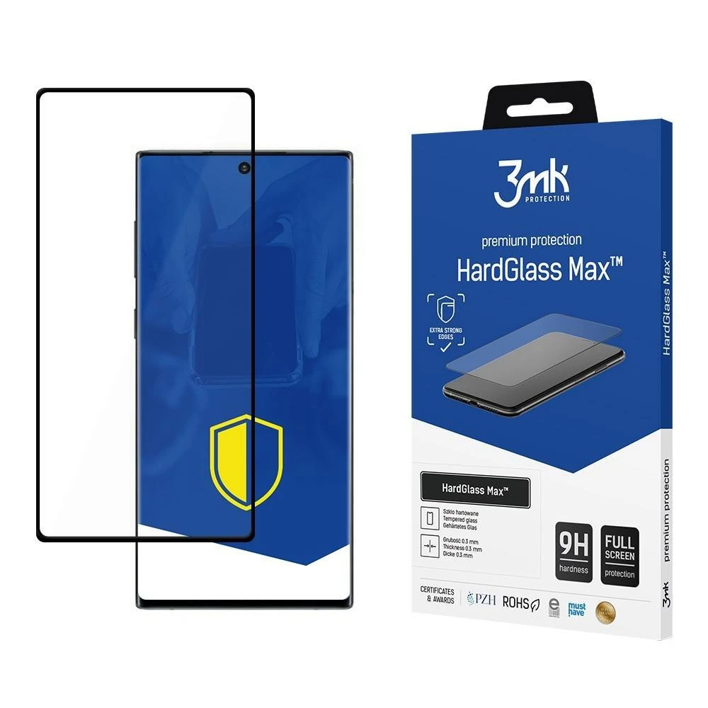 3MK HardGlass Max 3D ekrano apsauga, Samsung, Galaxy Note 10, grūdintas stiklas, skaidrus