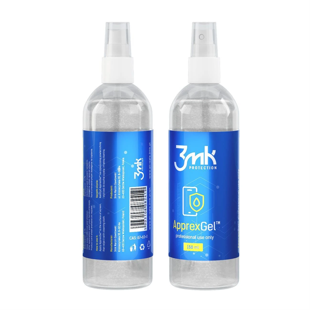 Gelis plėvelės montavimui 3MK All-Safe Apprex 150ml