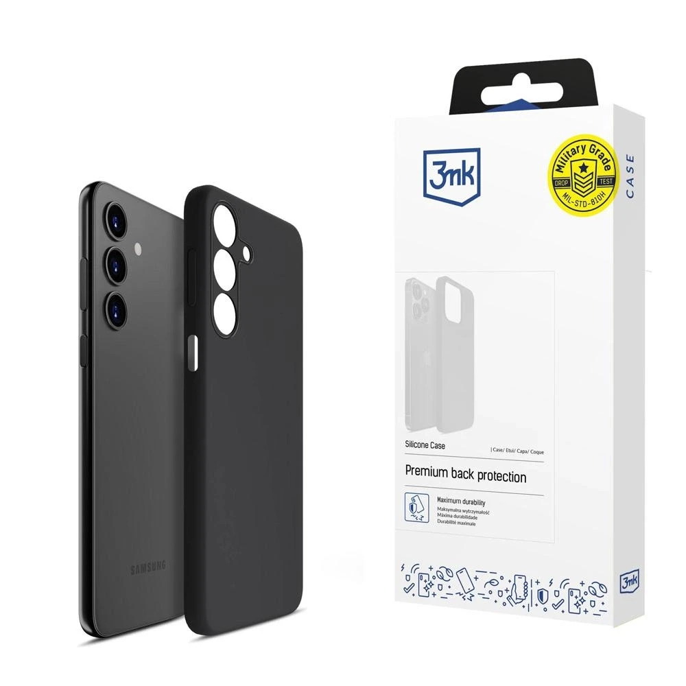 3MK Silicone Dėklas Samsung Galaxy A15 5G A156 juodos spalvos