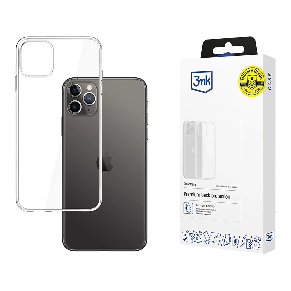 Dėklas 3MK skaidraus dėklo galinis dangtelis, Apple, iPhone XI Pro Max, TPU, skaidrus