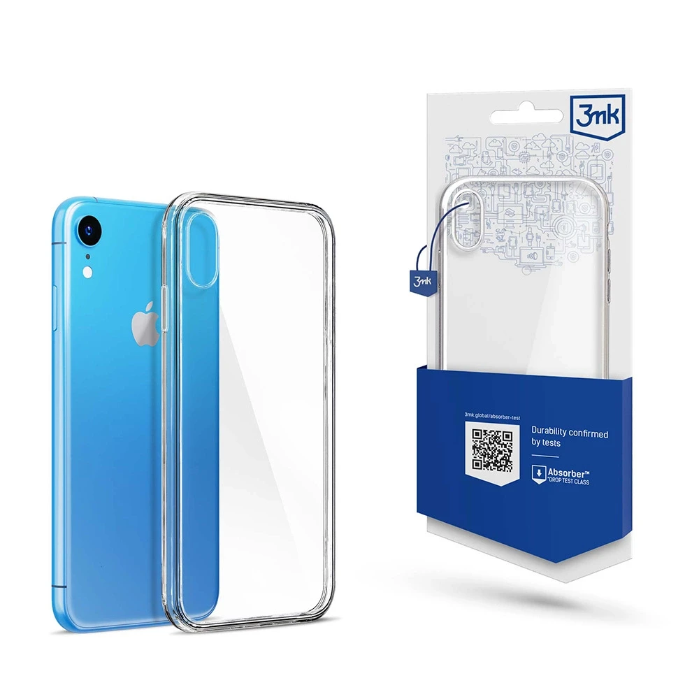 Dėklas 3MK skaidraus dėklo galinis dangtelis, Apple, iPhone XR, TPU, skaidrus