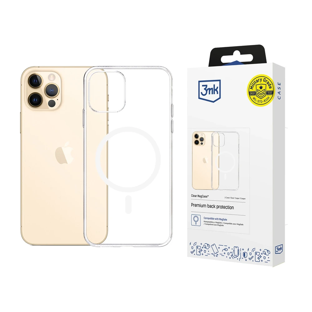 3mk skaidrus MagCase dėklas, skirtas Apple iPhone 12 Pro Max – skaidrus