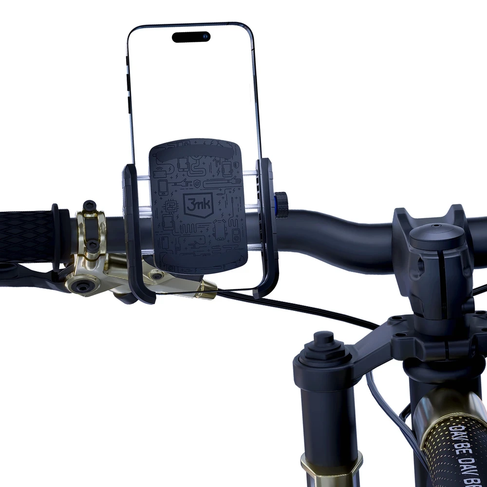 3mk Steel Bike Holder telefono laikiklis dviračiui - juodos spalvos