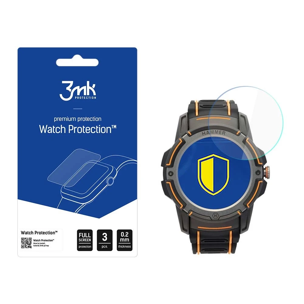 3Mk apsauga „Hammer Watch Plus“ – 3mk laikrodžių apsauga su „FlexibleGlass“
