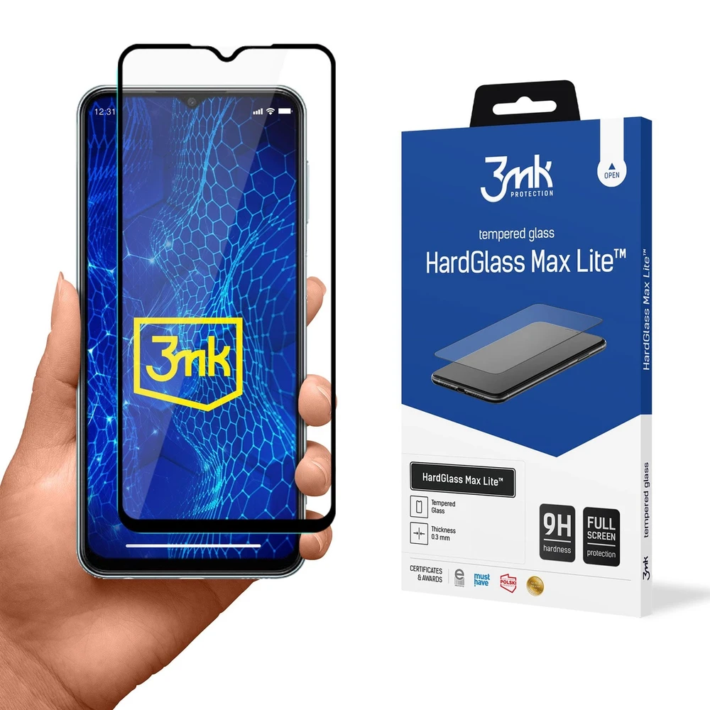 3MK HardGlass Max Lite Samsung Galaxy M23 5G M236 juodas