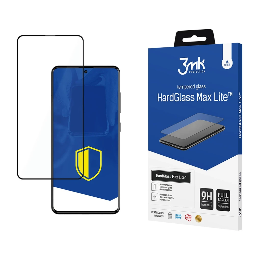 3MK HardGlass Max Lite Samsung A51, grūdintas stiklas, Juodas