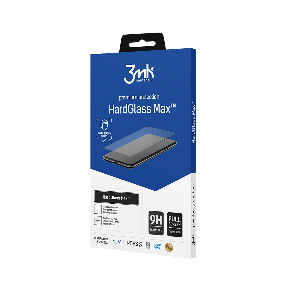 3MK HardGlass Max iPhone 13/13 Pro juodos spalvos, FullScreen Glass