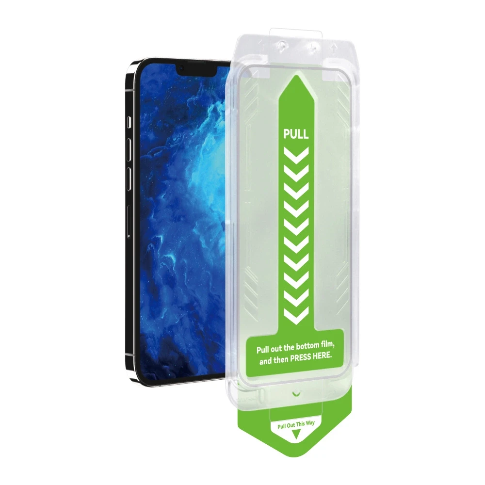 9H apsauginis stiklas with mounting frame iPhone 14 Plus Wozinsky Premium Glass – juodas