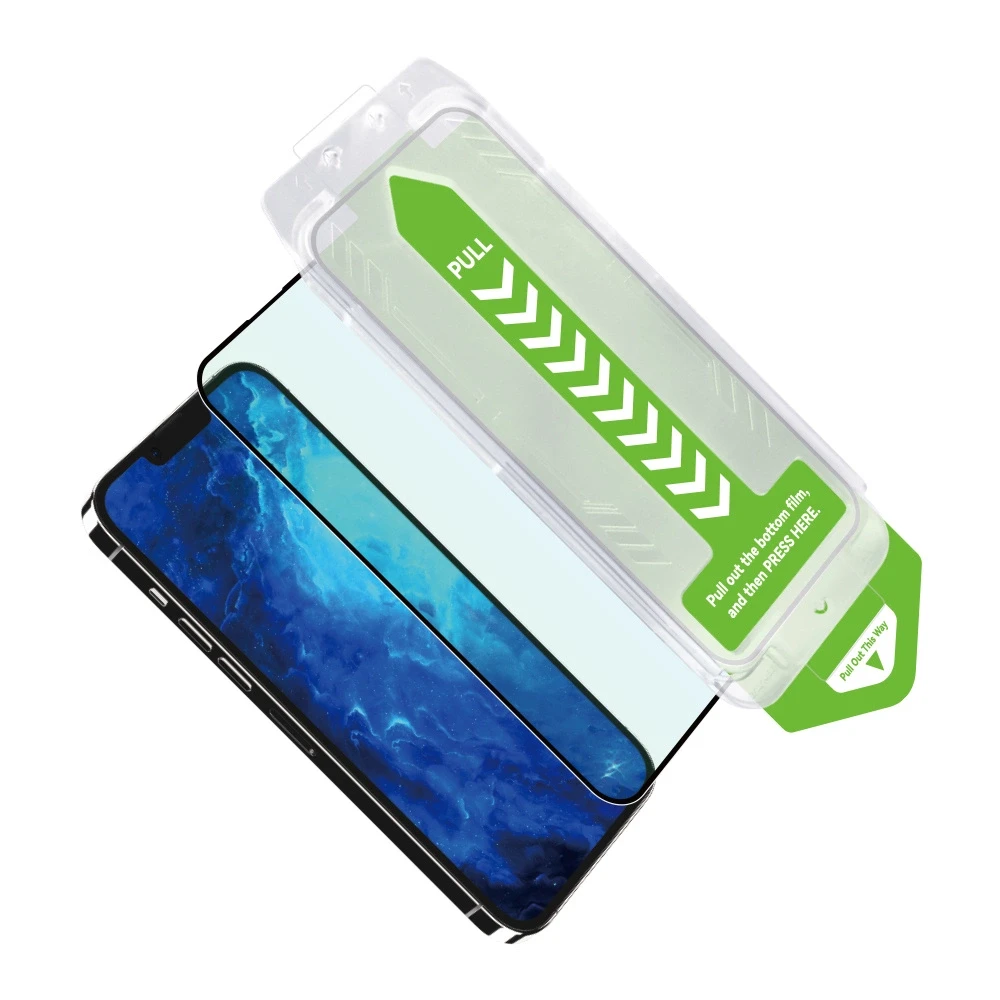 9H apsauginis stiklas with mounting frame iPhone 14 Plus Wozinsky Premium Glass – juodas