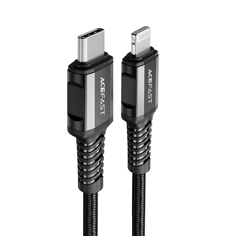 USB-C laidas į Lightning Acefast C1-01, 1.2 m (juodas)