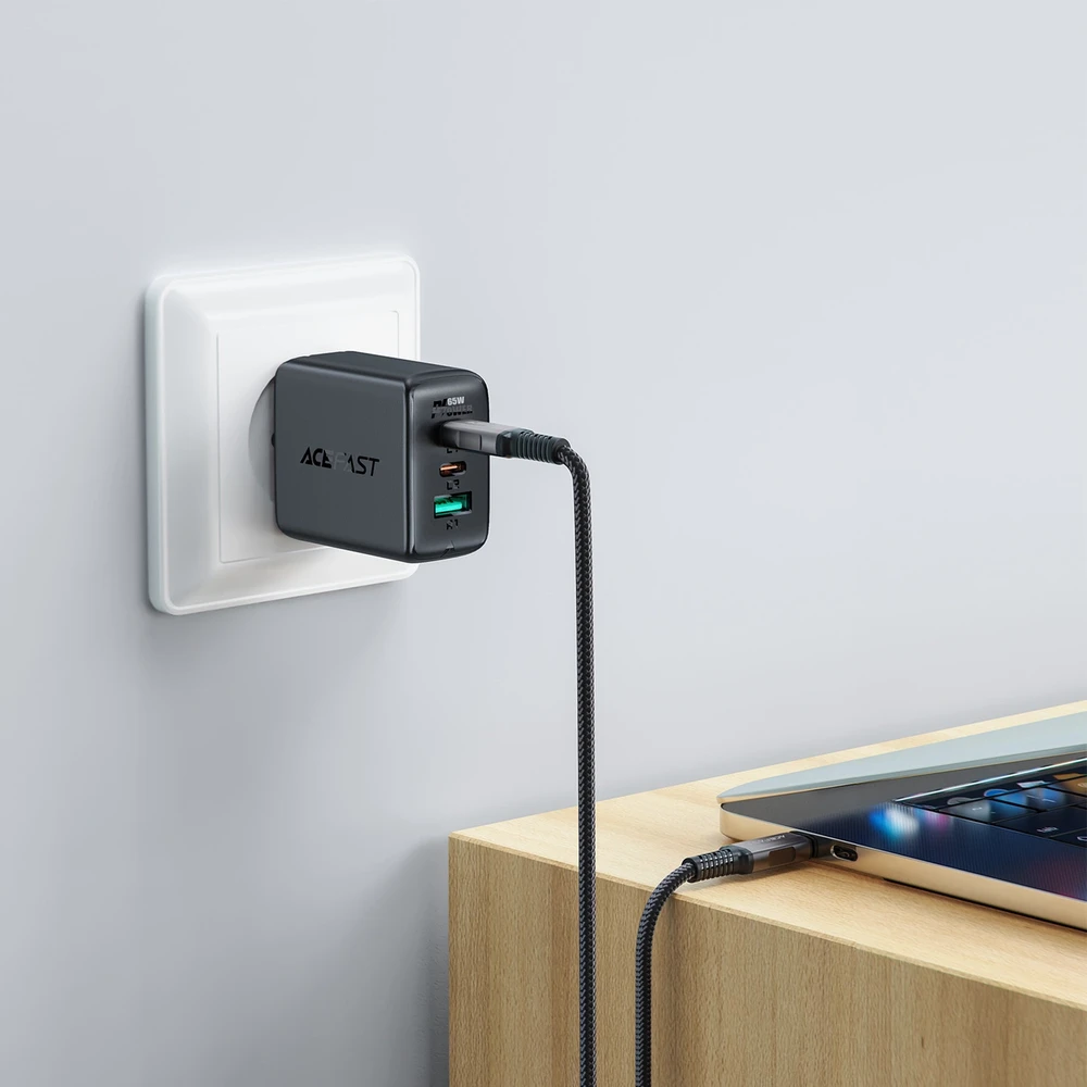 Laidas iš USB-C į USB-C Acefast C1-09, 48 W, 1 m (juodai pilkas)