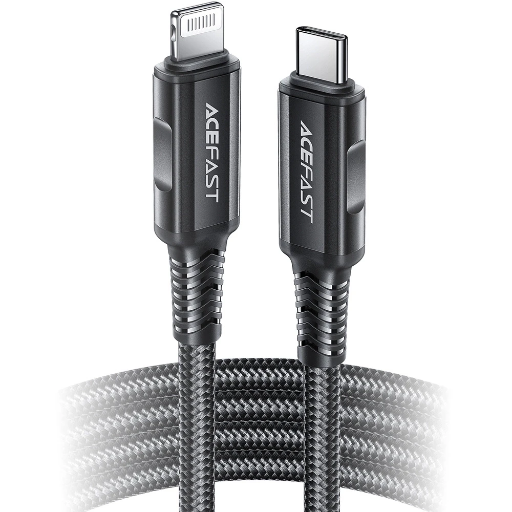 USB laidas Acefast C4-01 MFi PD30W USB-C to Lightning 1.8m juodas