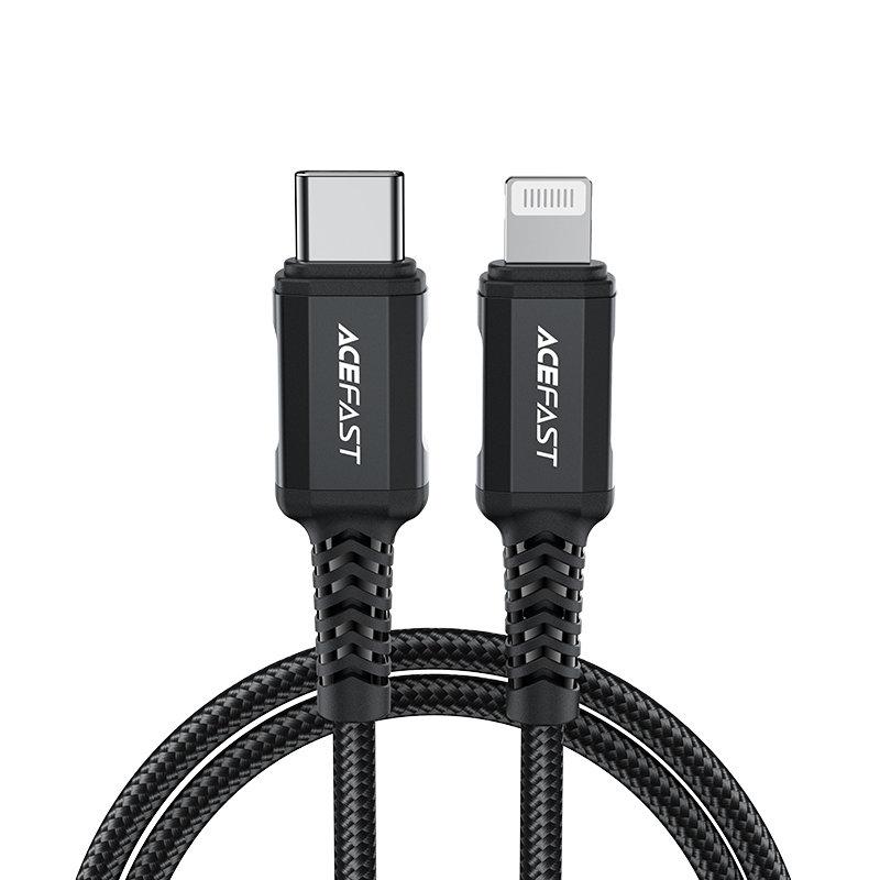 USB laidas Acefast C4-01 MFi PD30W USB-C to Lightning 1.8m juodas