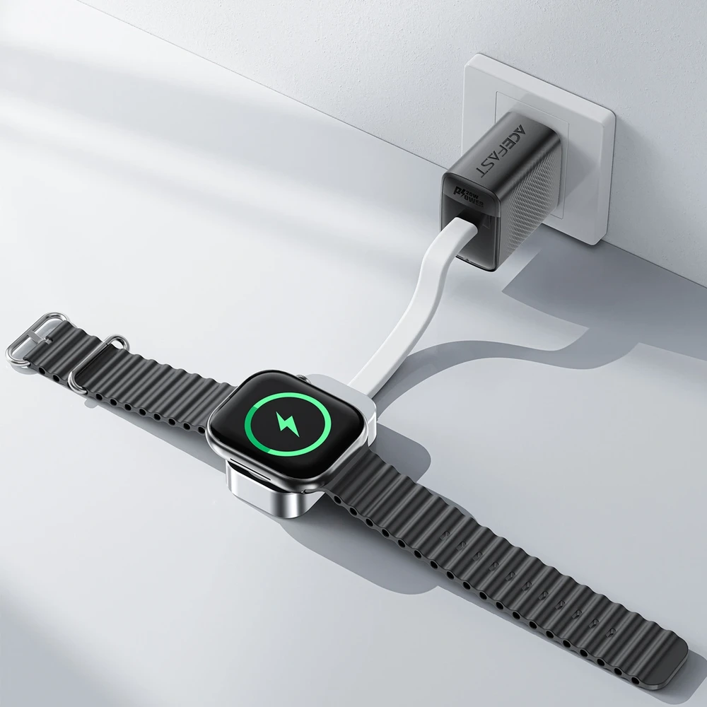 Acefast E21 5W belaidis įkroviklis, skirtas „Apple Watch“ – sidabro spalvos