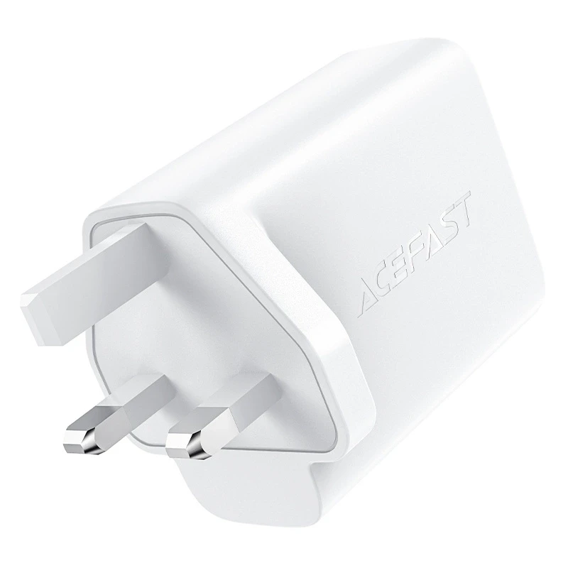 „Acefast GaN“ (JK kištukas) 2x USB C tipo 50W balta (A32 JK)