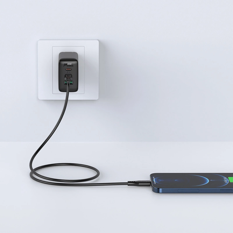 USB MFI laidas Acefast C3-01, USB-C do Lightning, 30 W, 1,2 m (juodas)