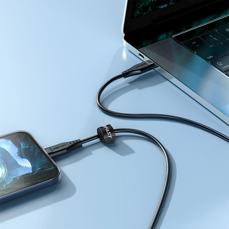USB MFI laidas Acefast C3-01, USB-C do Lightning, 30 W, 1,2 m (juodas)