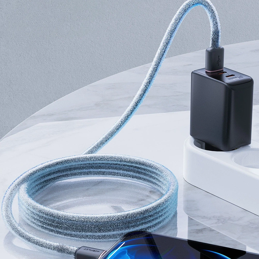 USB laidas Acefast C2-02 MFi USB-A iki Lightning 1.2m juodas