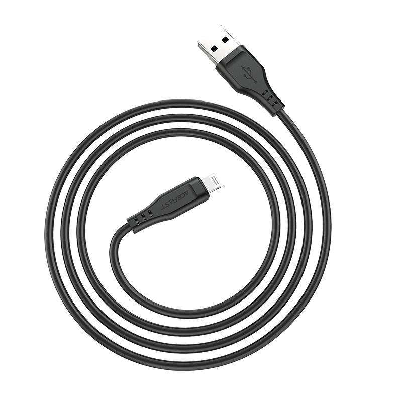 USB laidas Acefast C3-02 MFi USB-A iki Lightning 1.2m baltas