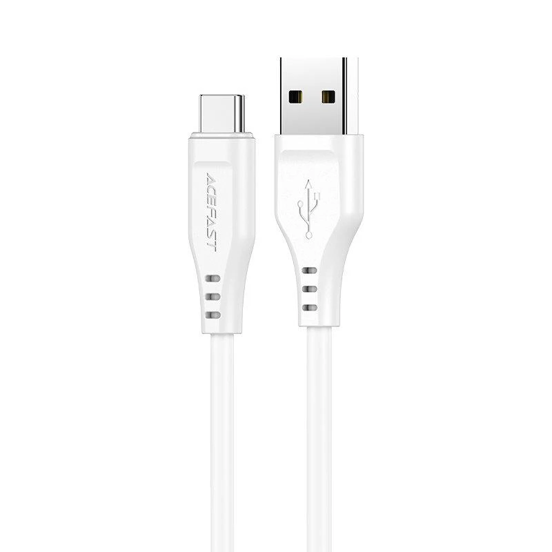 USB į USB-C Acefast C3-04 kabelis, 1.2 m (baltas)