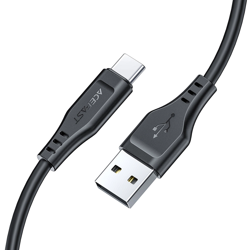 USB-C – USB-C UGREEN Acefast C3-04 1.2 m, 60 W (juoda)