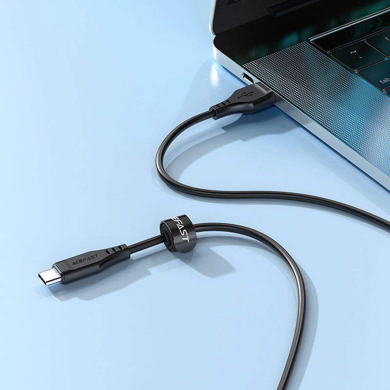 USB-C – USB-C UGREEN Acefast C3-04 1.2 m, 60 W (juoda)
