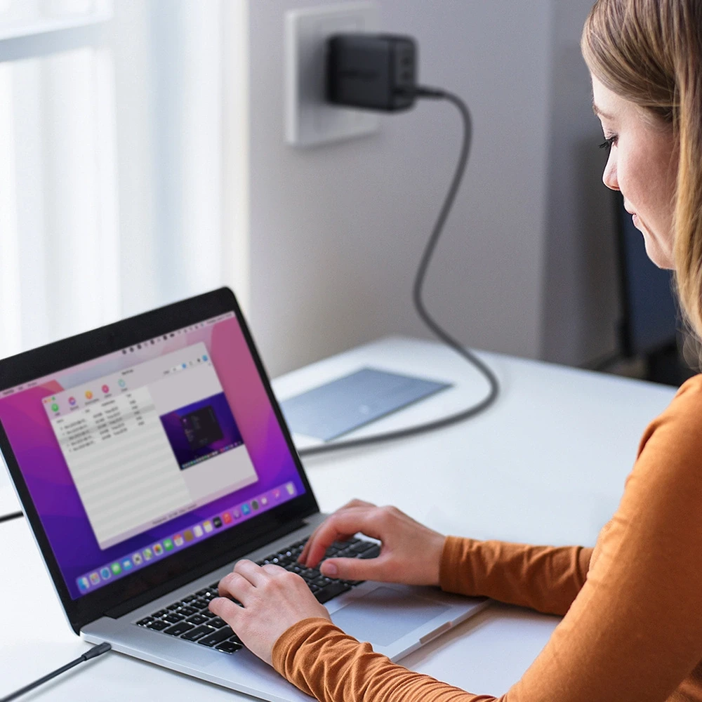 USB į USB-C Acefast C3-04 kabelis, 1.2 m (baltas)