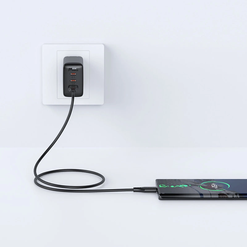 USB-C – USB-C UGREEN Acefast C3-04 1.2 m, 60 W (juoda)