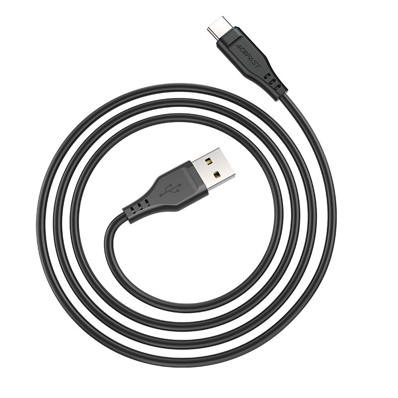 USB-C – USB-C UGREEN Acefast C3-04 1.2 m, 60 W (juoda)