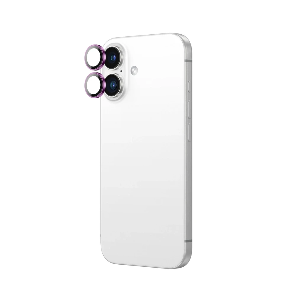 Nezatříděno „AmazingThing AR“ aliuminio 2 objektyvų stiklas su kameros objektyvo rėmeliu, skirtas „iPhone 16 / 16 Plus“ - Rožinė