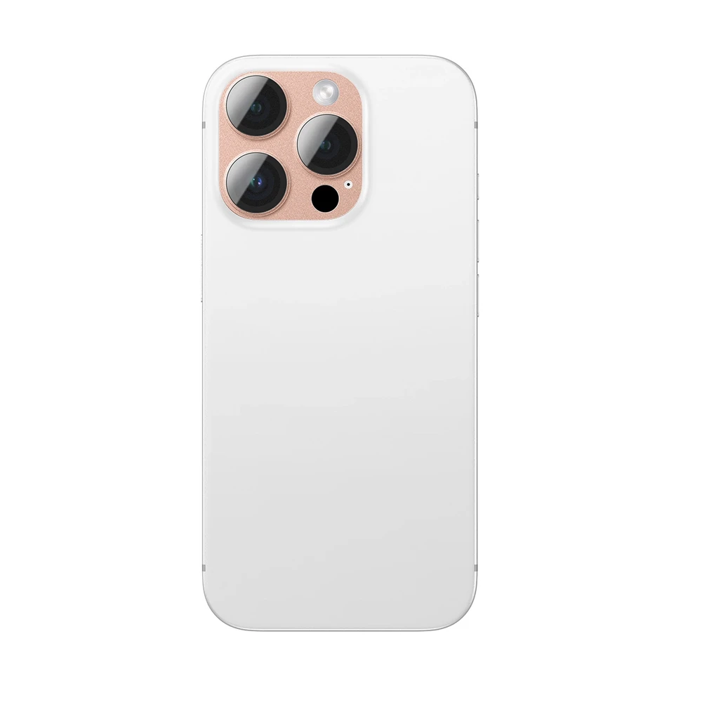 Nezatříděno „AmazingThing“ aviacijos klasės grūdinto stiklo lęšis „iPhone 16 Pro / 16 Pro Max“ kameros lęšiui – rožinio aukso spalvos