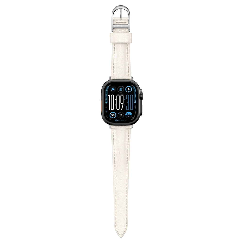 Nezatříděno „AmazingThing“ klasės odinis dirželis „Apple Watch 45 / 46 / 49 mm“ – šviesiai rudas gelsvas