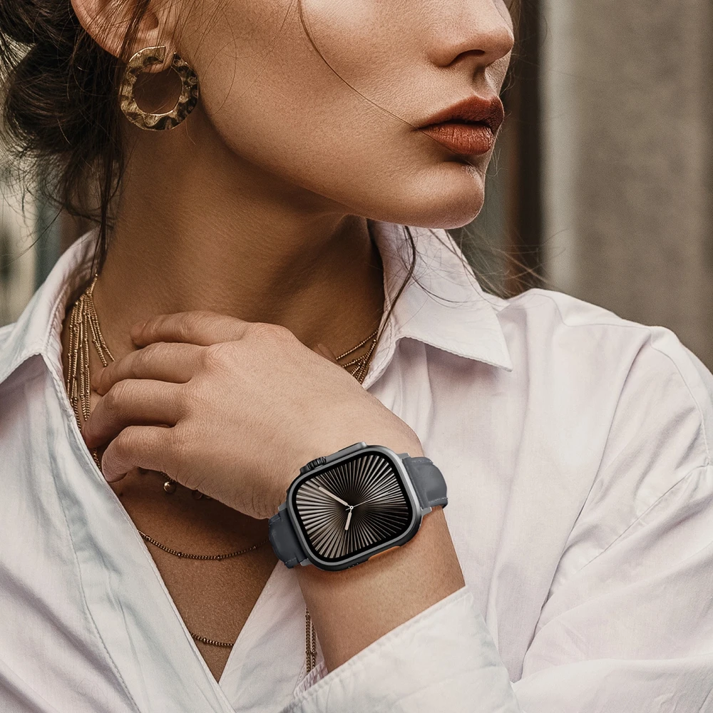Nezatříděno „AmazingThing“ odinis dirželis „Apple Watch 45 / 46 / 49 mm“ – pilkas