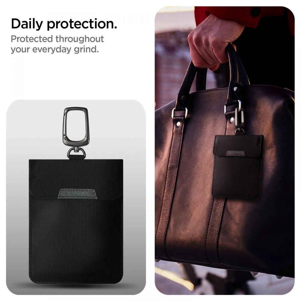 Spigen krepšys KEYLESS RFID SIGNAL BLOCKER juodos spalvos