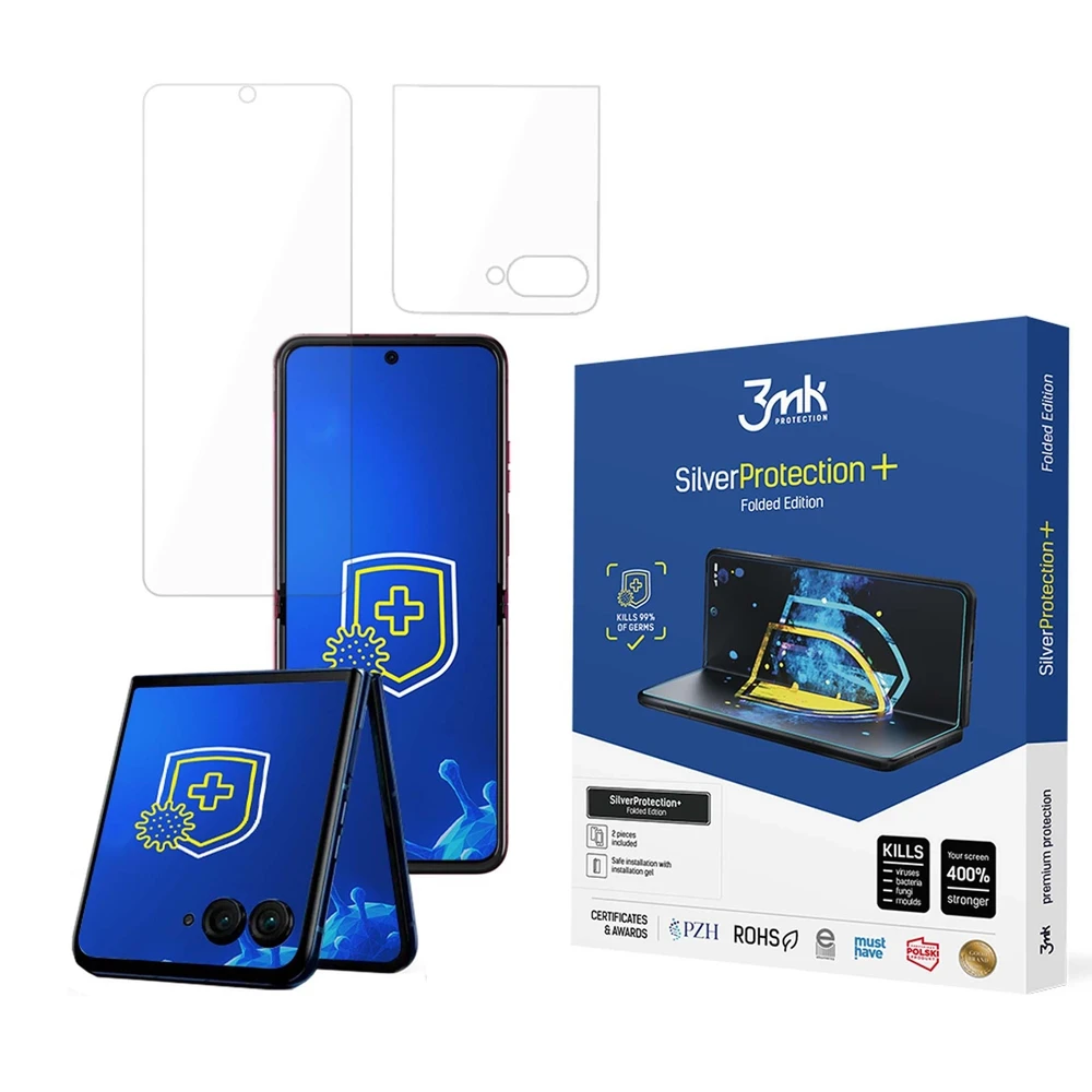 Antibakterinė apsauga Plėvelė 3mk SilverProtection+ Folded Edition Motorola Razr 50 Ultra
