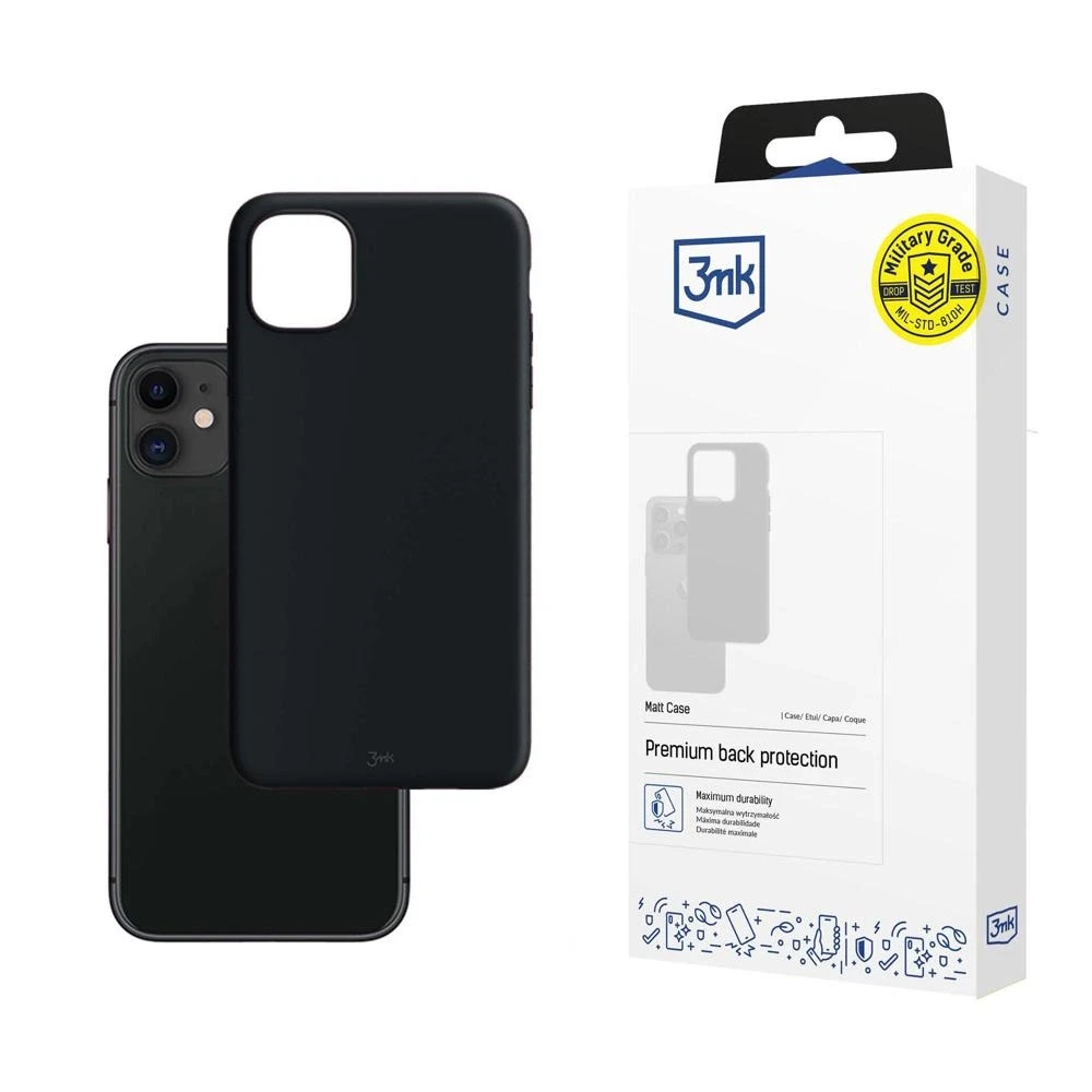 3MK Matt dėklas Apple iPhone 11 juodos spalvos