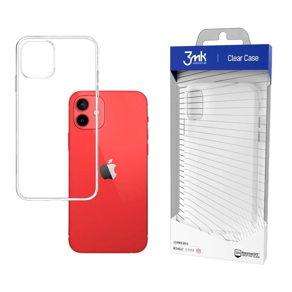 3MK iPhone 12 Mini, TPU, skaidrus, skaidrus telefono dėklas
